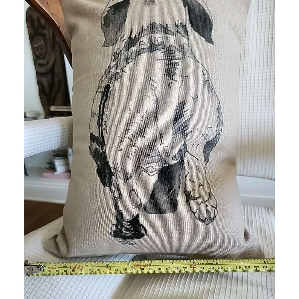 Dachshund Puppy Butt Rectangular Brown Pillow Canary Cottage Des. 15 X 11‎ X 5in